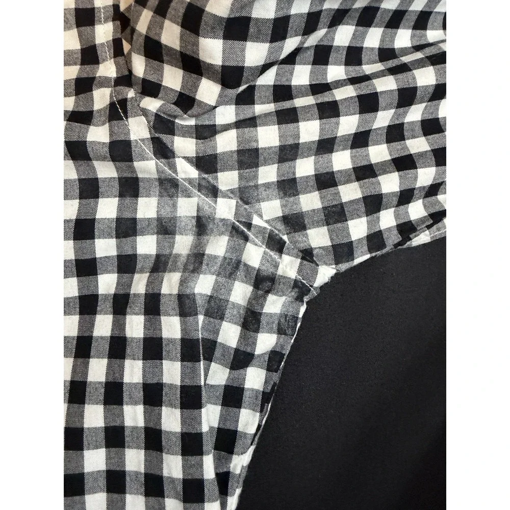 Ralph Lauren Black & White Checkered Boy's LS Dress Shirt, Slim Fit M